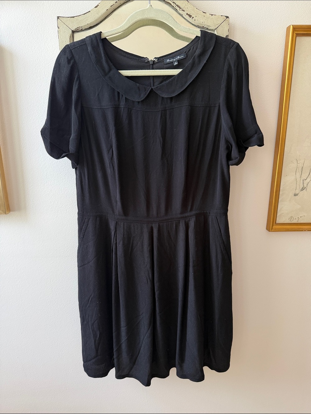 Madewell Classic Black Peter Pan Collar Dress